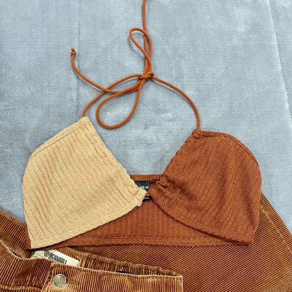 shein tie crop top - Picture 1 of 2